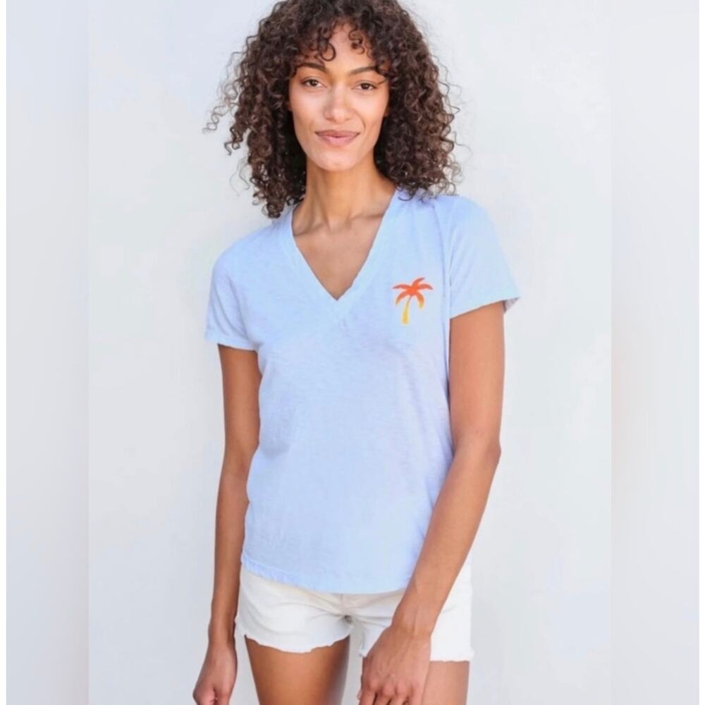 Sundry Sky Blue Palm Tree Tee M